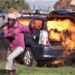 Motorist sets own car ablaze out of anger, police investigates intentions