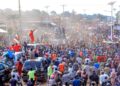 Thousands welcomes NUP President Robert Kyagulanyi aka Bobi Wine in Masaka