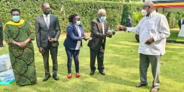 President Museveni receives cultural heritage artifacts taken during colonial era